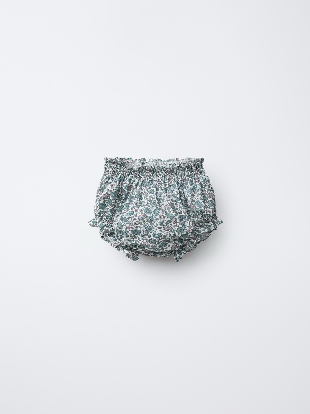 Zara Floral Bloomers - White & Green